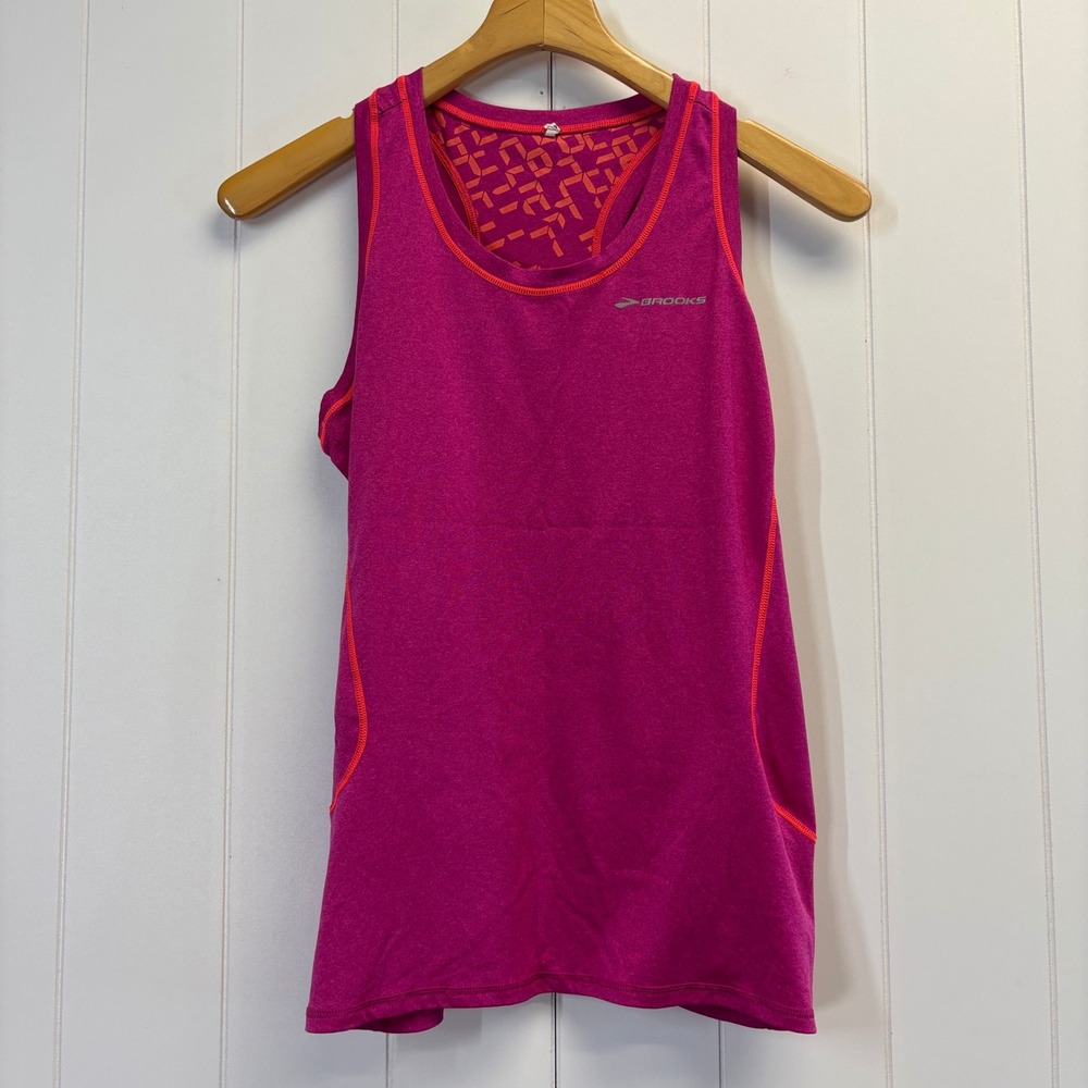 Brooks Womens Running Racerback Tank Top Size M Athletic Performance Athleisure
